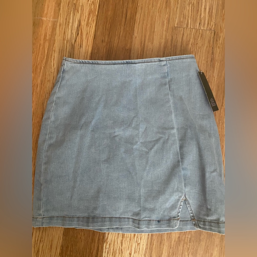 Jean mini skirt